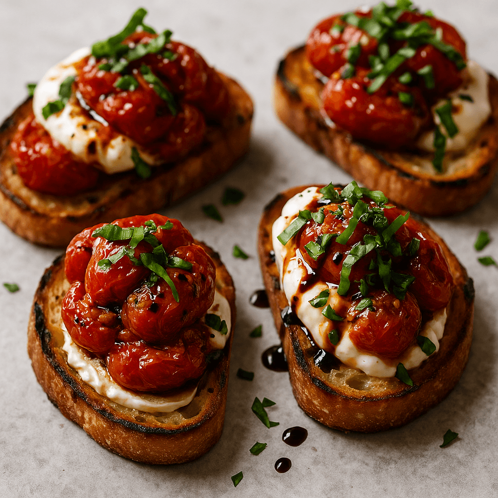 Roasted Tomato and Burrata Crostini step photo