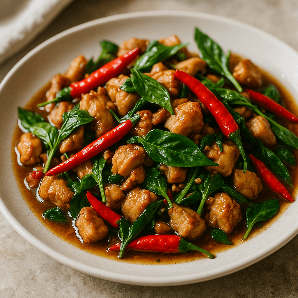 Spicy Thai Basil Chicken hero image