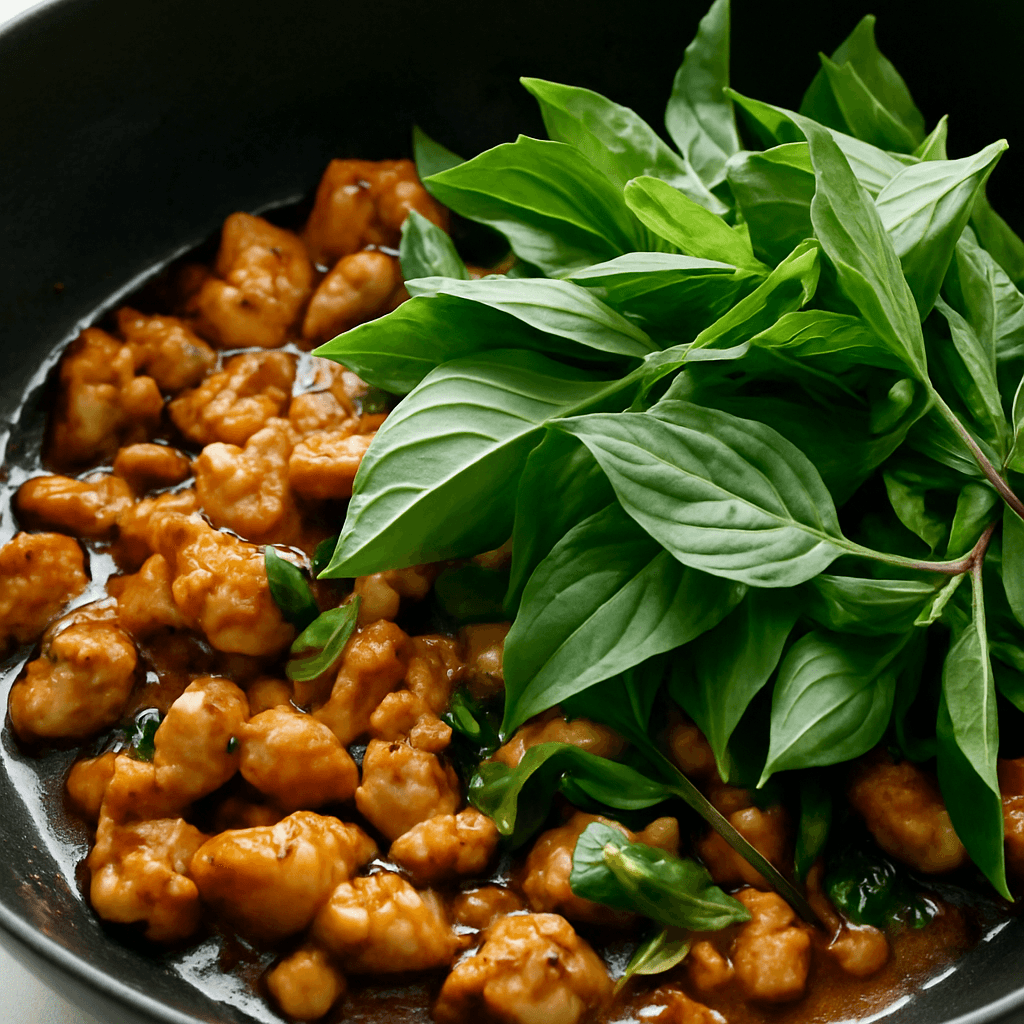 Spicy Thai Basil Chicken step photo