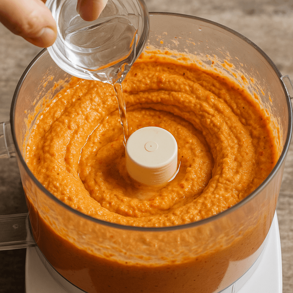Roasted Red Pepper Hummus step photo