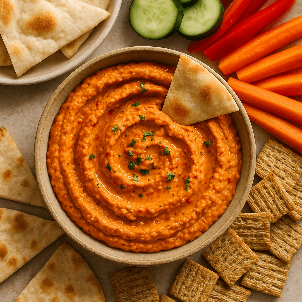 Roasted Red Pepper Hummus step photo