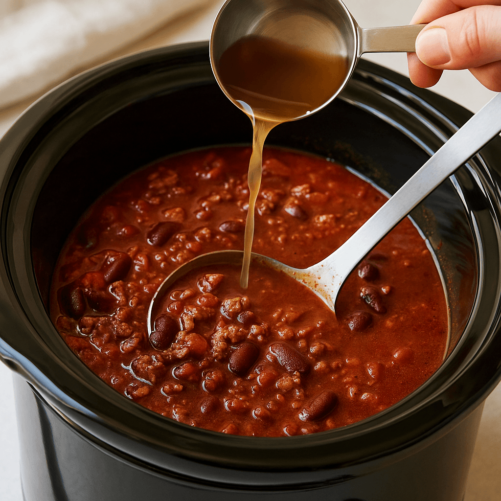 Slow Cooker Beef Chili step photo