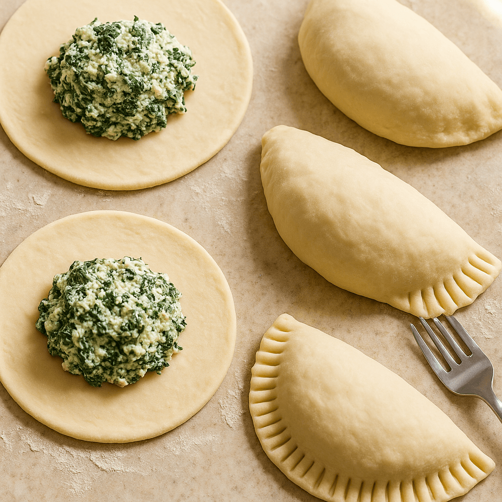 Spinach Ricotta Calzones step photo