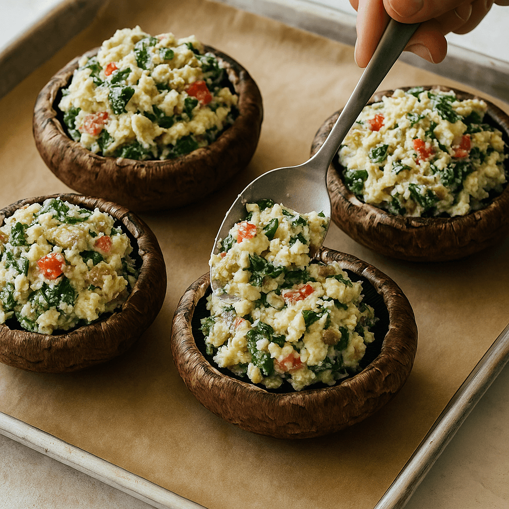 Stuffed Portobello Mushrooms step photo