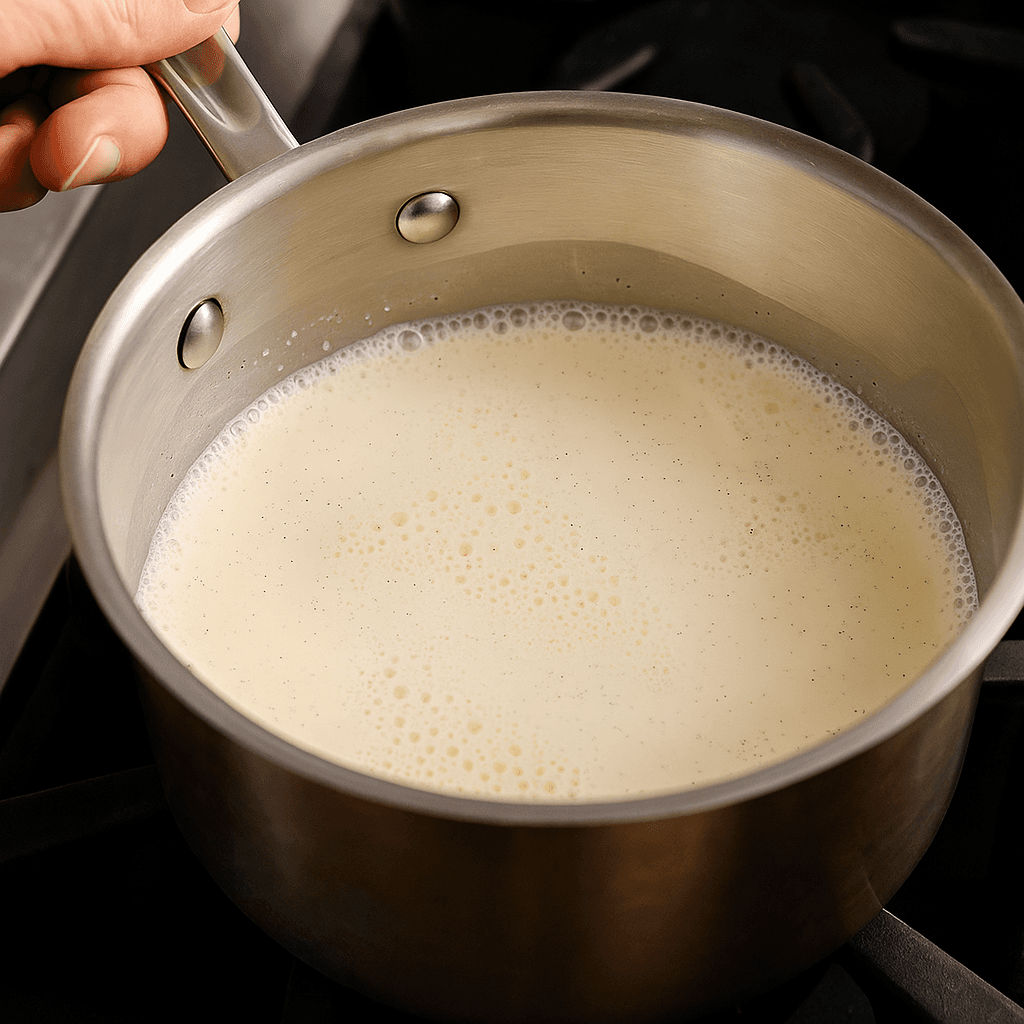 Vanilla Bean Crème Brûlée step photo