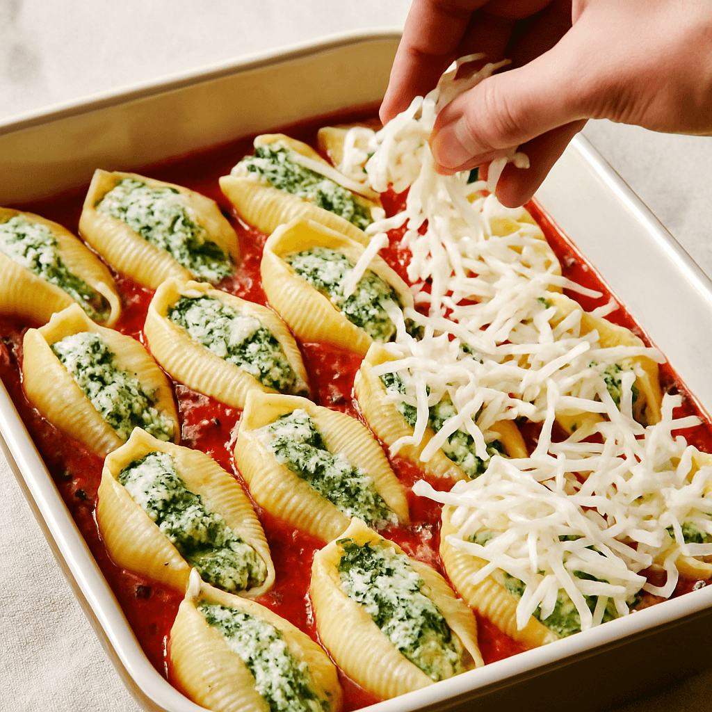 Vegetarian Stuffed Shells step photo